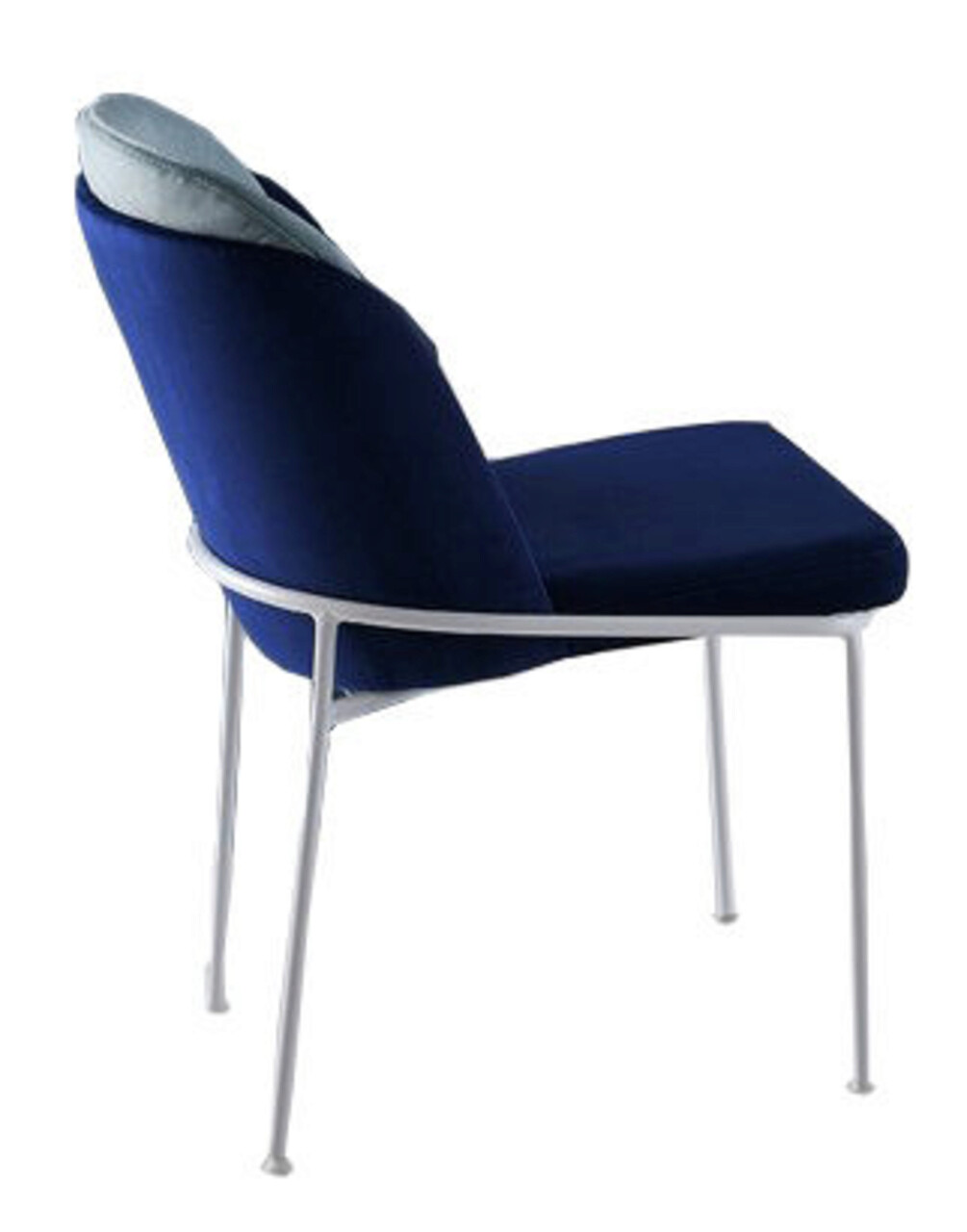 Set scaune 2 piese, Hanah Home, Dore 182 V2, Albastru inchis/Alb - imagine 3